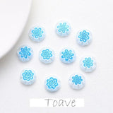 Colored Glaze Flat Beads DIY Jewelry Material