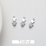 14K Star Double Pendant Set with Zircon Inlay