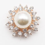 10Pcs/Batch 27MM Pearl Rhinestone Craft Alloy Metal Accessories