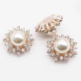 10Pcs/Batch 27MM Pearl Rhinestone Craft Alloy Metal Accessories