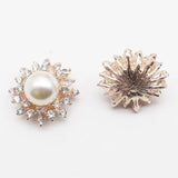 10Pcs/Batch 27MM Pearl Rhinestone Craft Alloy Metal Accessories