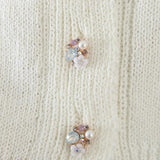 10PCS Flower Rhinestone Buttons Wedding Vintage Apparel Sewing DIY Craft