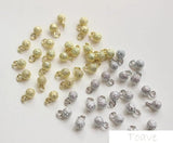 14k Gold-Plated Flash Sand Pendant Base for DIY Hand-Made Necklace