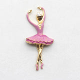 5pcs Ballerina Flat Bottom Hairpin Gift Metal Ornament