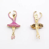 5pcs Ballerina Flat Bottom Hairpin Gift Metal Ornament