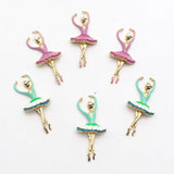 5pcs Ballerina Flat Bottom Hairpin Gift Metal Ornament