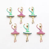 5pcs Ballerina Flat Bottom Hairpin Gift Metal Ornament