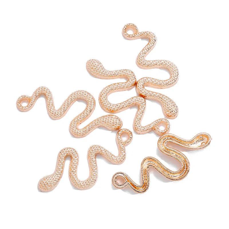 50 PCS Snake Pendant Accessories for DIY Jewelry Making