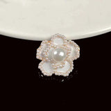 2pcs Dripping Oil Metal Alloy Button Rhinestone Decor