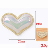 10PCS Metal Alloy Heart Round Earrings Headwear Jewelry Making Accessories