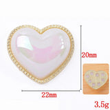 10PCS Metal Alloy Heart Round Earrings Headwear Jewelry Making Accessories