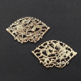 10 PCS Dragon Phoenix Auspicious Cloud Fan Alloy Jewelry Making Accessories