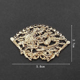 10 PCS Dragon Phoenix Auspicious Cloud Fan Alloy Jewelry Making Accessories