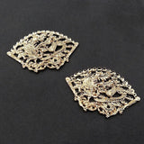 10 PCS Dragon Phoenix Auspicious Cloud Fan Alloy Jewelry Making Accessories