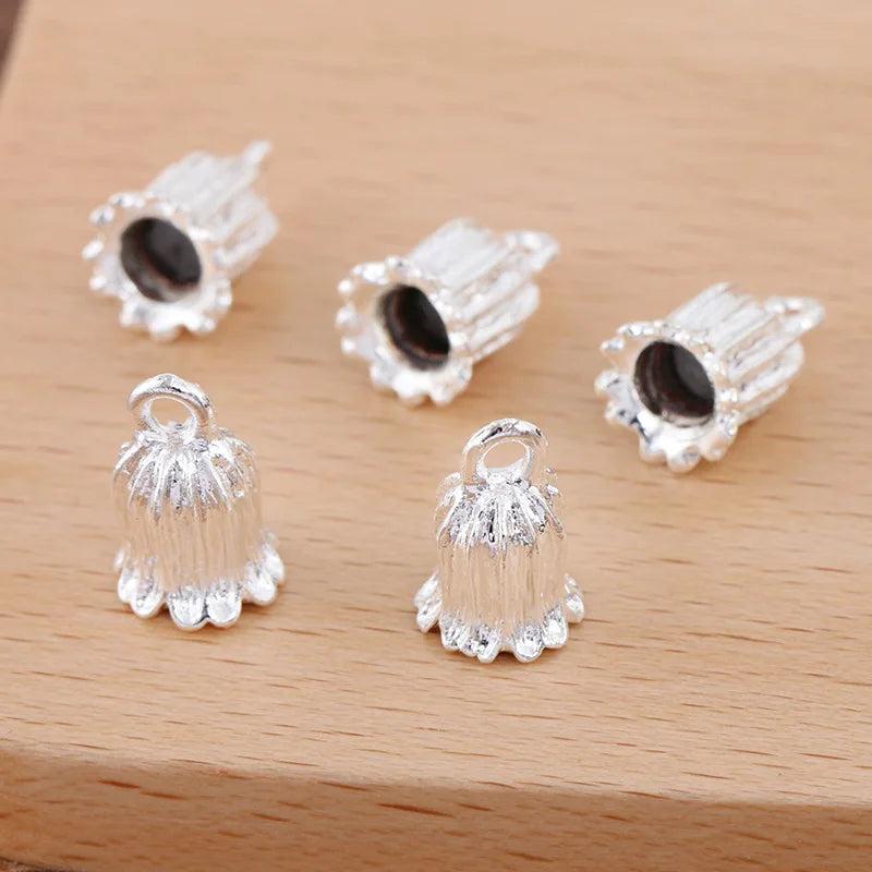 50 PCS Metal Alloy Gold/Silver Tassels Cap Pendant Charm DIY Jewelry Making