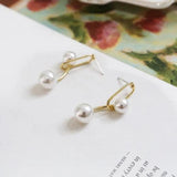 S925 Silver Half Arc Pearl Earrings - DIY Jewelry Accessories