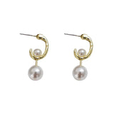 S925 Silver Half Arc Pearl Earrings - DIY Jewelry Accessories
