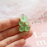 Jelly Bear Resin Pendants DIY Ornament Ear Stud Accessories