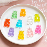 Jelly Bear Resin Pendants DIY Ornament Ear Stud Accessories