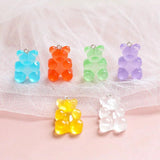 Jelly Bear Resin Pendants DIY Ornament Ear Stud Accessories
