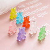 Jelly Bear Resin Pendants DIY Ornament Ear Stud Accessories