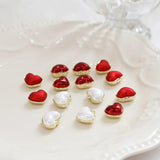 Alloy Heart-shaped Love Retro Red Pendant DIY Jewelry Accessories