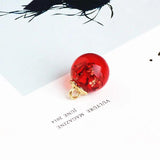 DIY Glass Resin Bead Earrings with Hanging Flowers