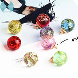 DIY Glass Resin Bead Earrings with Hanging Flowers