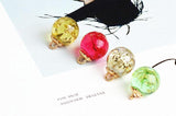 DIY Glass Resin Bead Earrings with Hanging Flowers