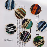 Alloy Round Pendant Necklace Charms DIY Material