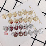 12 Constellations Copper 18K Coin Pendant Jewelry Making DIY 2pcs