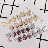 12 Constellations Copper 18K Coin Pendant Jewelry Making DIY 2pcs