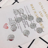 12 Constellations Copper 18K Coin Pendant Jewelry Making DIY 2pcs