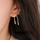 18K Gold Plated Bow Earrings, Hypoallergenic for Women