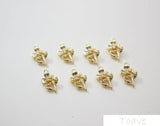 18K Real DIY Ear Stud Material Accessories