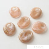 10pcs Oval Resin Blooming Hollow Pendant Ear Stud DIY Material