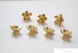 Copper Plated 18K Real Flower Pendant DIY Ear Decor Material