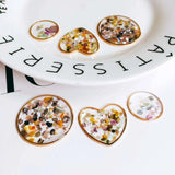 Heart Resin Pendant Eardrop DIY Necklace Earring Accessories Charms 4pcs