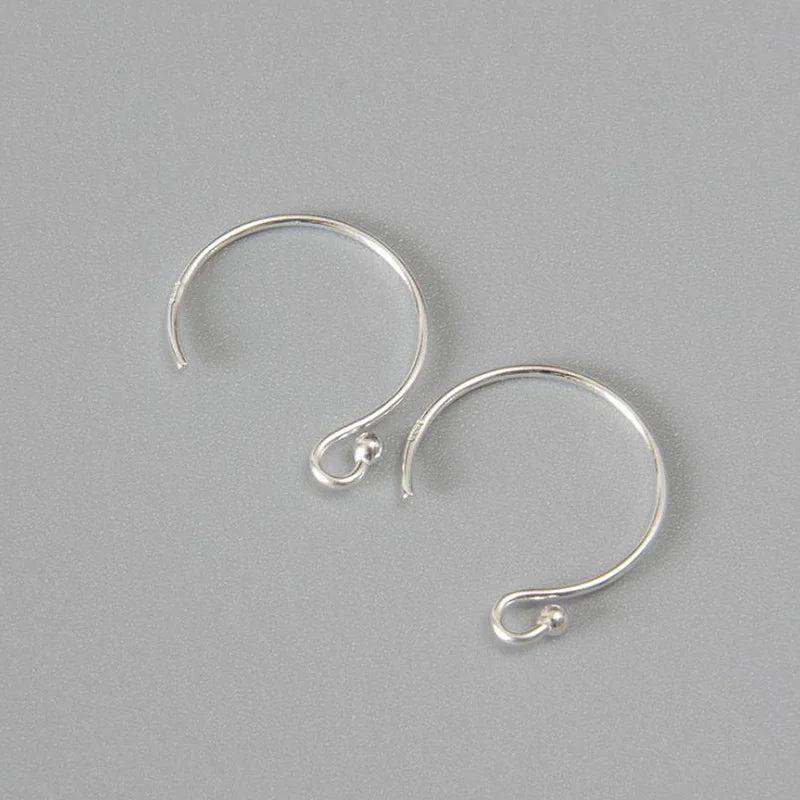 14K Filled Round Ball Bead Earring Hooks 925 Silver Circle Jewelry Making