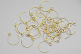 14K Filled Round Ball Bead Earring Hooks 925 Silver Circle Jewelry Making