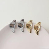 Irregular Triangle Silver Earrings Material DIY Accessories