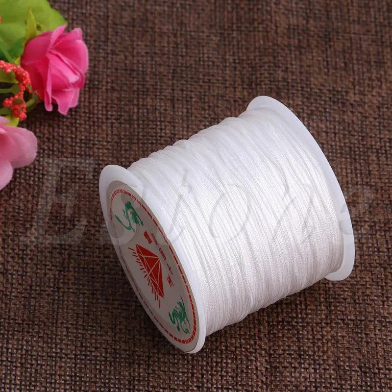 0.8mm Rattail Braided String Cord 45M Nylon Satin Macrame Chinese Knot Cord