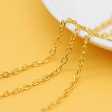10m 3x2mm Oval Plated Cable Metal Chain Jewelry Making DIY