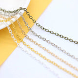 10m 3x2mm Oval Plated Cable Metal Chain Jewelry Making DIY