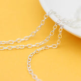 10m 3x2mm Oval Plated Cable Metal Chain Jewelry Making DIY