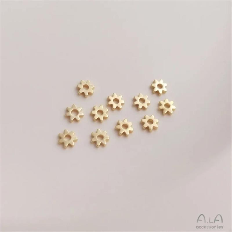 14K Sunflower Spacer Beads DIY Bracelet Necklace Accessories