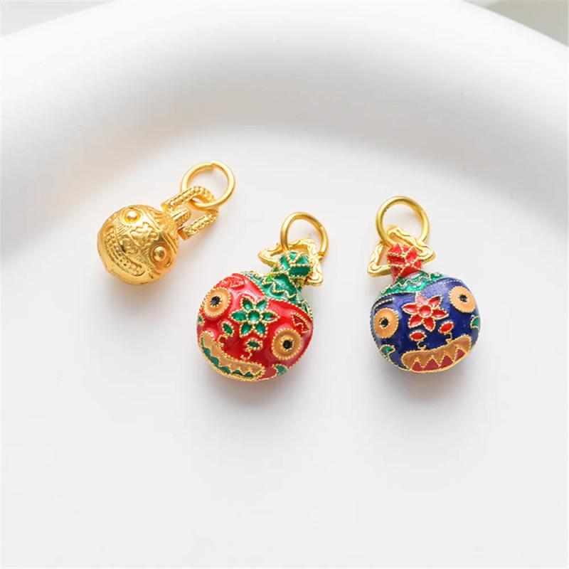18k Wrapped Single Face Old Man Tag 11 * 14mm DIY Jewelry Accessories