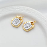 18k Wrapped Single Face Old Man Tag 11 * 14mm DIY Jewelry Accessories