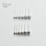 925 Sterling Silver Ball Stud Earring Pins for DIY Earrings Making