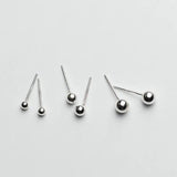 925 Sterling Silver Ball Stud Earring Pins for DIY Earrings Making